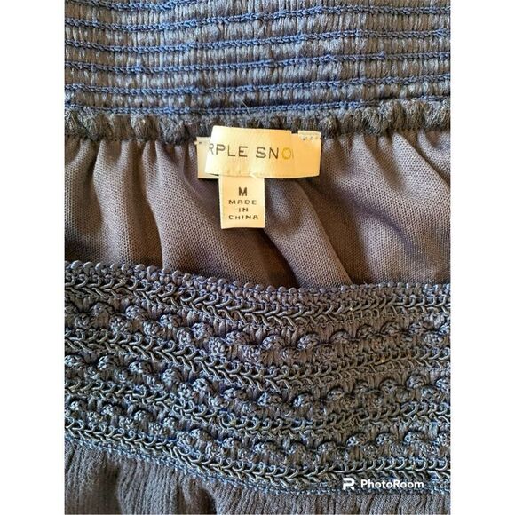 Purple Snow Women’s Dress Medium Purple Knit Top Off Shoulder - Picture 4 of 4